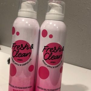 Pink brand foam body wash